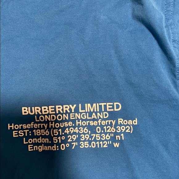 Burberry Other - Blue limited London logo t-shirt
